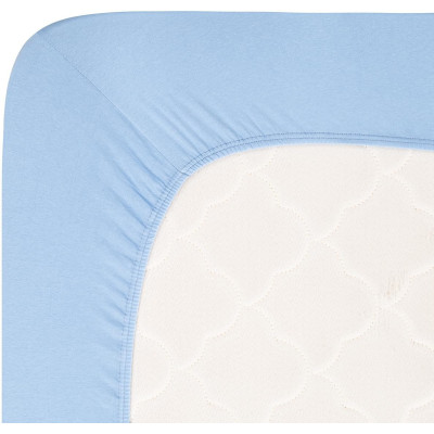 Jersey Lycra prostěradlo Andrea Simone boxspring - Modrá (Della Robbia Blue 16-4020)