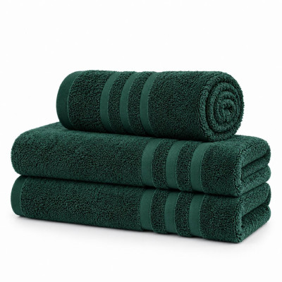 Bavlněná froté osuška 70x140 Classic - Tmavá zelená