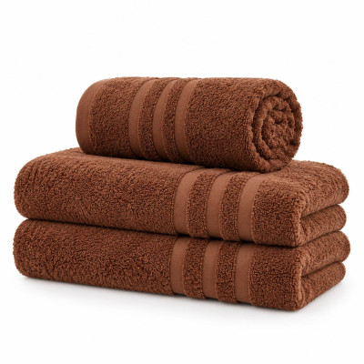 Bavlněný froté ručník Classic - Hnědý