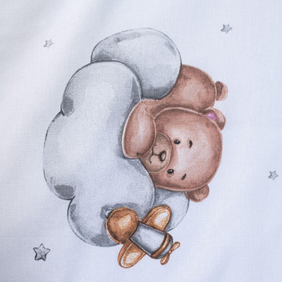 Povlečení bavlněné do postýlky 135x100+40x60 - Medvídek "Plane" baby